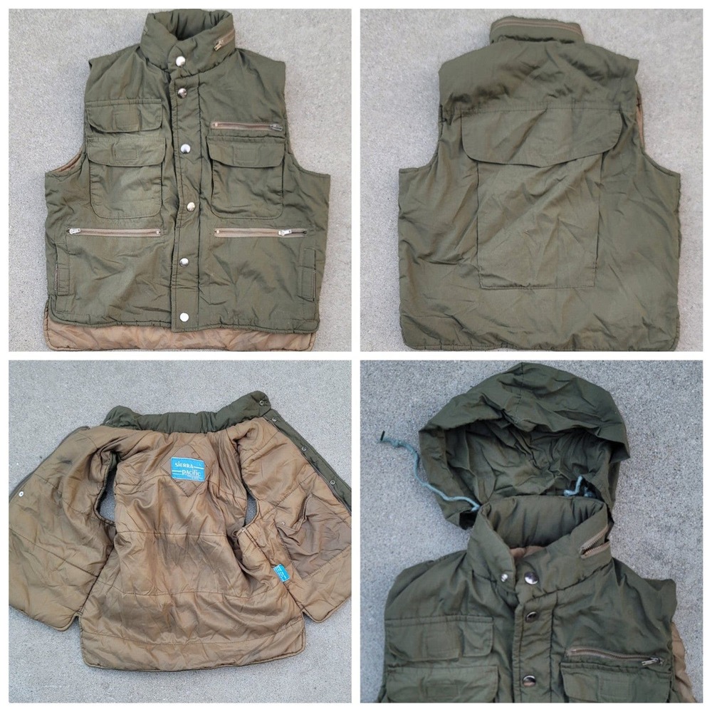Vtg Sierra Pacific Kids Hooded Vest